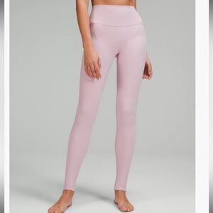 Lululemon Pink Peony Align Set - Align Legging 31” &  Align Long Sleeve Top Sz 6
